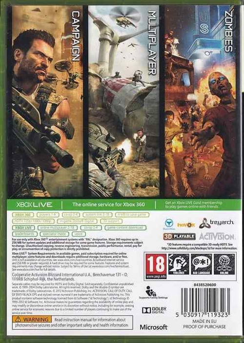 Call of Duty Black Ops 2 - XBOX 360 (B Grade) (Genbrug)